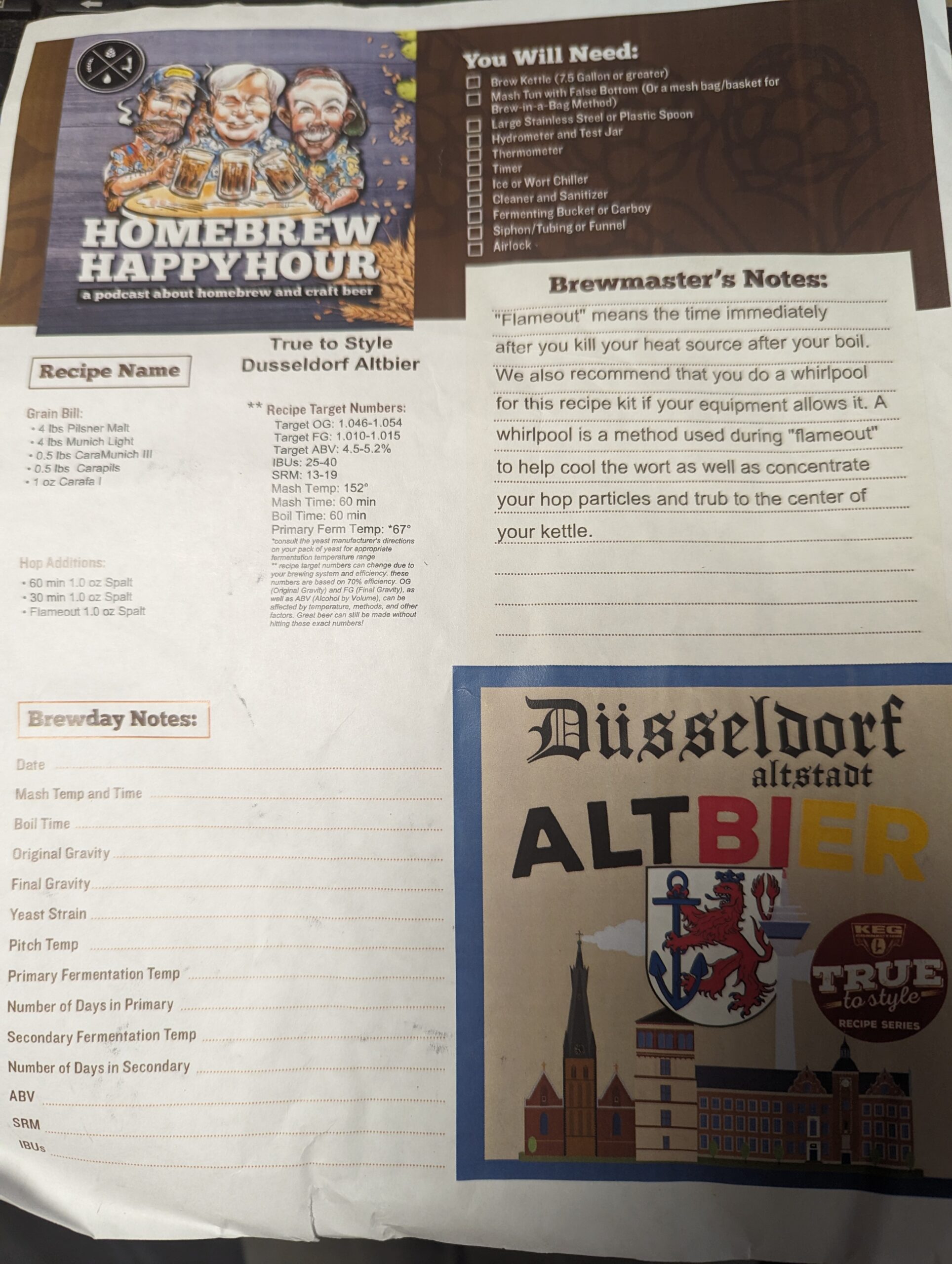 Altbier brew day 8-28-23