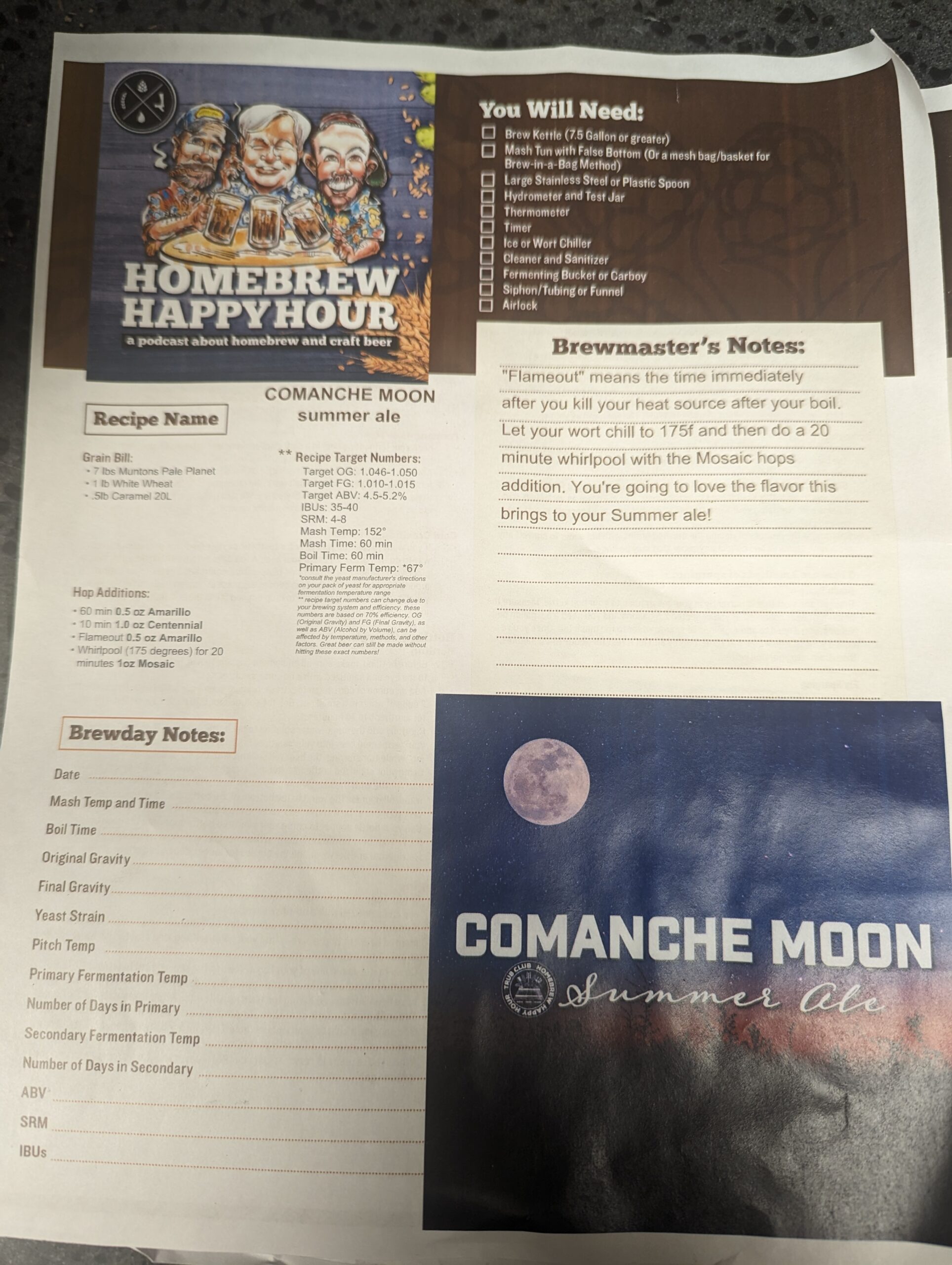 Comanche Moon Brew day 9-17-23